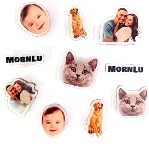 10PCS Custom Acrylic Shoe Charms - Personalized Shoe Pins with Photo Logo for Decorations