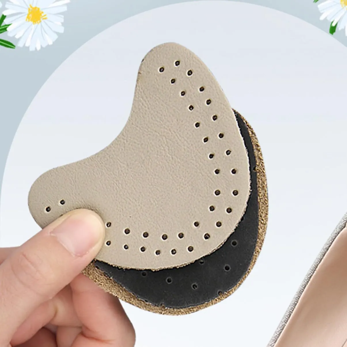1set Forefoot Cushion Pads for High Heels Non Slip Skid Inserts Comfortable Foot Support for Womens Shoes Suitable for Flats Sneakers and More 8pairs
