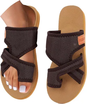 2025 Women's Summer Sandals Extra Wide Mesh Slides, Orthopedic Support Airflow Design Beach Walking Shoes