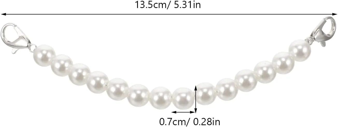 2pcs Pearl Laces Pearl Beaded Shoe Straps for High Heels White Shoe Laces Shoelaces Heel Straps Ankle