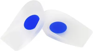 2pcs Silicone Heel Cups for Shoes Elastic Heel Pads for Relief Height Increase Comfortable Support for Men Women Fits Shoe Non Slip Design
