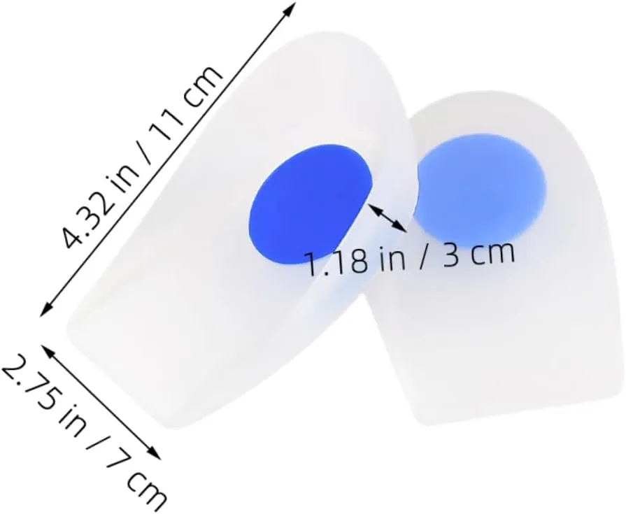 2pcs Silicone Heel Pads Comfortable Shoe Lift Protectors for Men Women Fit for Various Shoe Styles Durable Silicone Material Reduces Discomfort While Walking