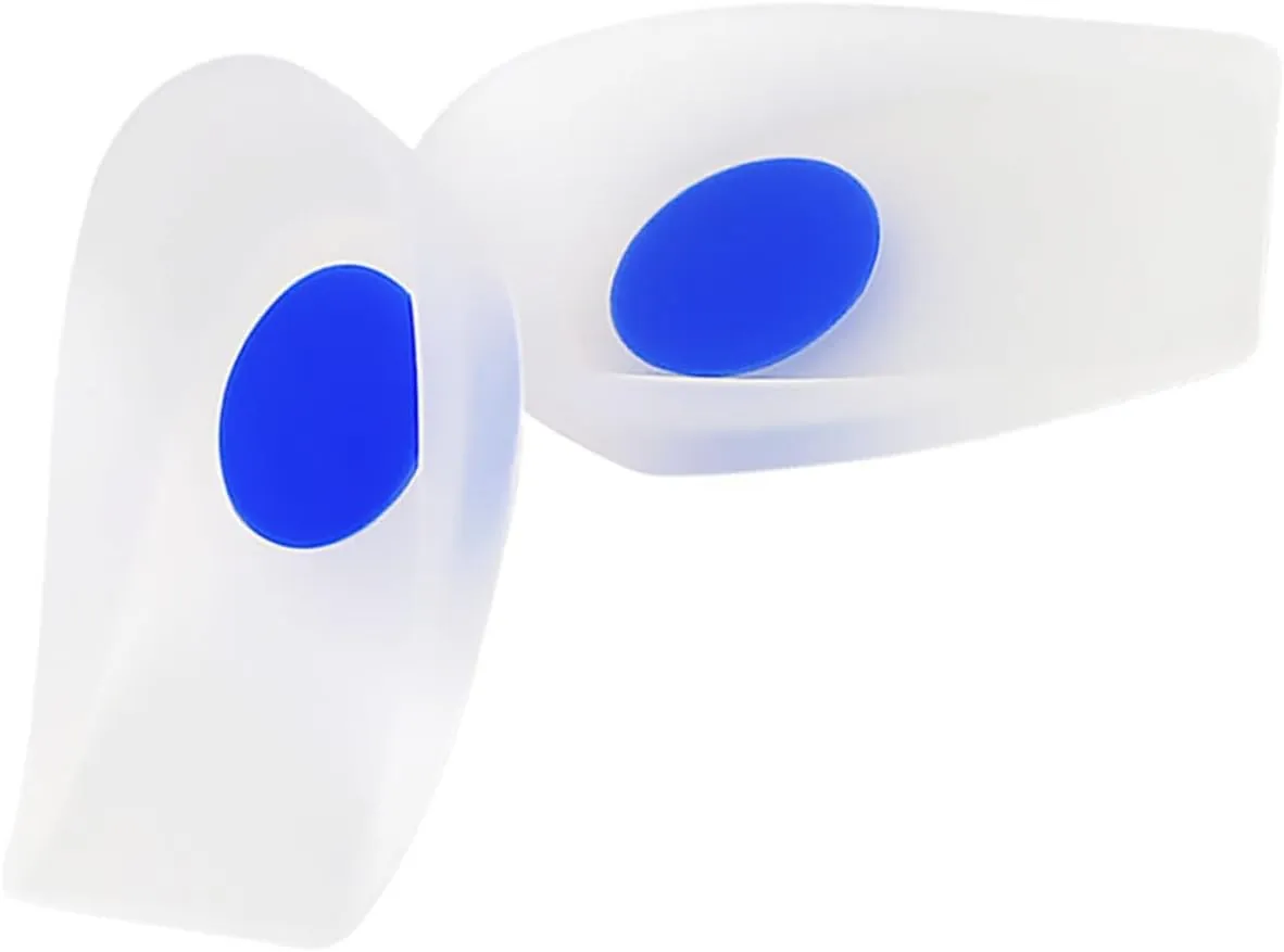 2pcs Silicone Heel Pads Comfortable Shoe Lift Protectors for Men Women Fit for Various Shoe Styles Durable Silicone Material Reduces Discomfort While Walking