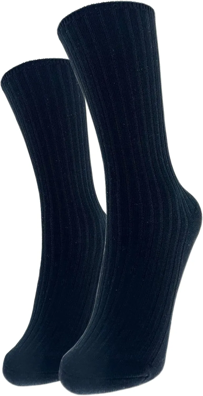 6 Pairs Comfortable Casual Cotton Socks for Women, Girls and Students (fit women girls shoe size 5-10)