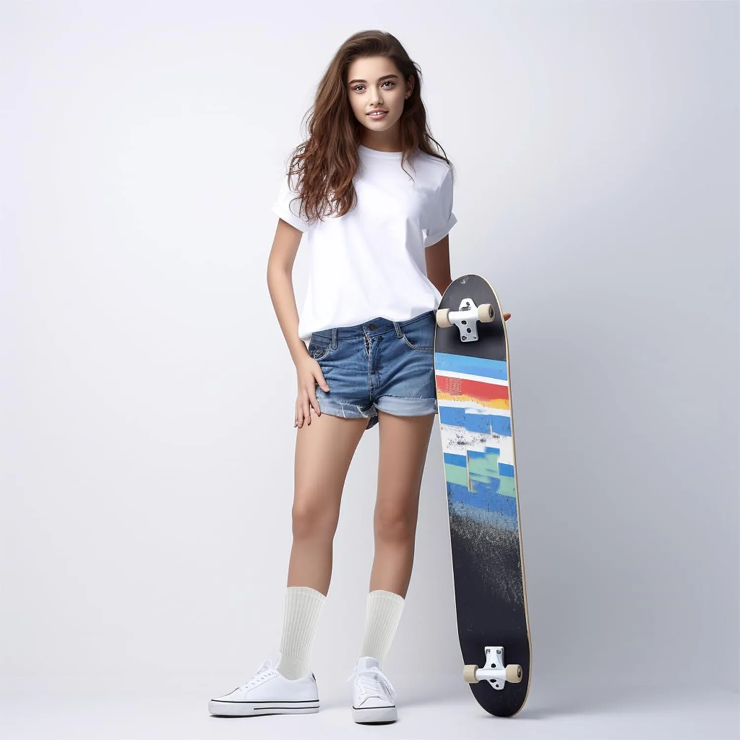 6 Pairs Comfortable Casual Cotton Socks for Women, Girls and Students (fit women girls shoe size 5-10)