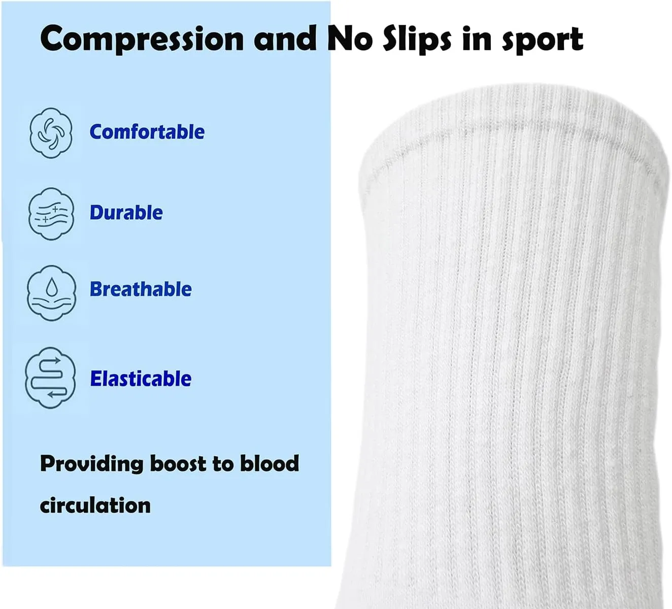 6 Pairs Comfortable Casual Cotton Socks for Women, Girls and Students (fit women girls shoe size 5-10)