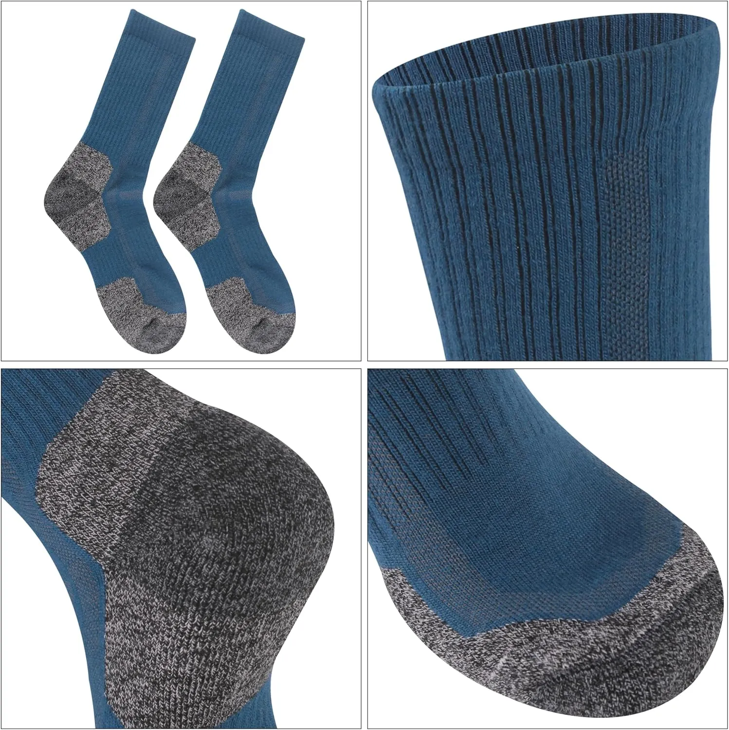 90% Merino Wool Ankle Men's Women's Athletic Wool Socks, 3 Pairs
