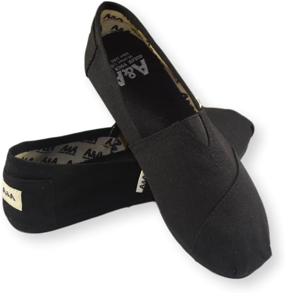 A&A - Espadrilles for Women - Sandals - Canvas Shoes - Slip On Shoes - Alpargatas for Women - Unisex Shoes - Vegan Shoes