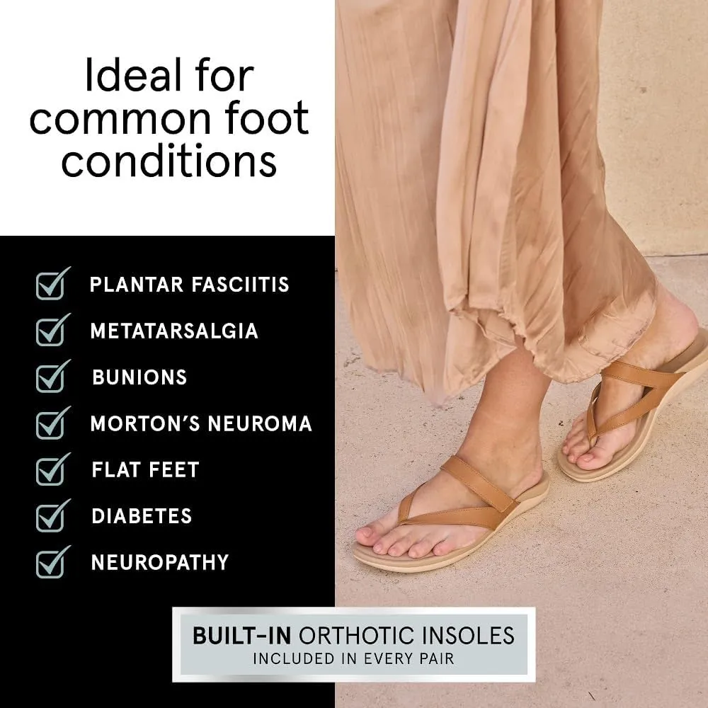 ABEO Oasis Thong Sandals For Women | Arch Support Sandals | Ball of Foot Pain Relief | Built-In Metatarsal Pads Women | Ball Of Foot Cushions for Women