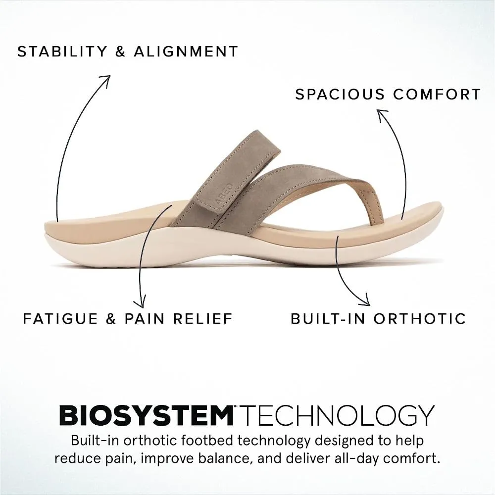 ABEO Oasis Thong Sandals For Women | Arch Support Sandals | Ball of Foot Pain Relief | Built-In Metatarsal Pads Women | Ball Of Foot Cushions for Women