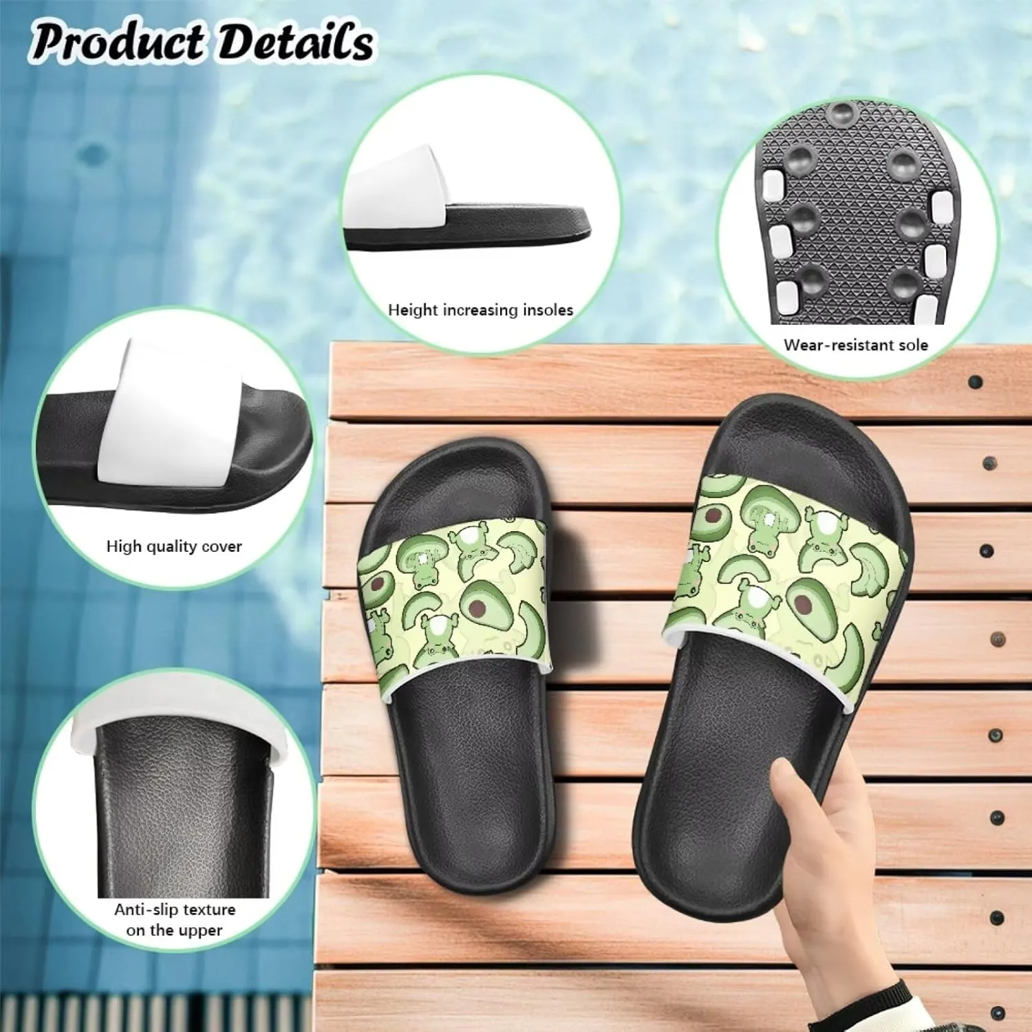 Adorable Slide Sandals for Boys Girls Slide Sandals Cartoon Youth Pool Shower Shoes Suitable for Outdoors