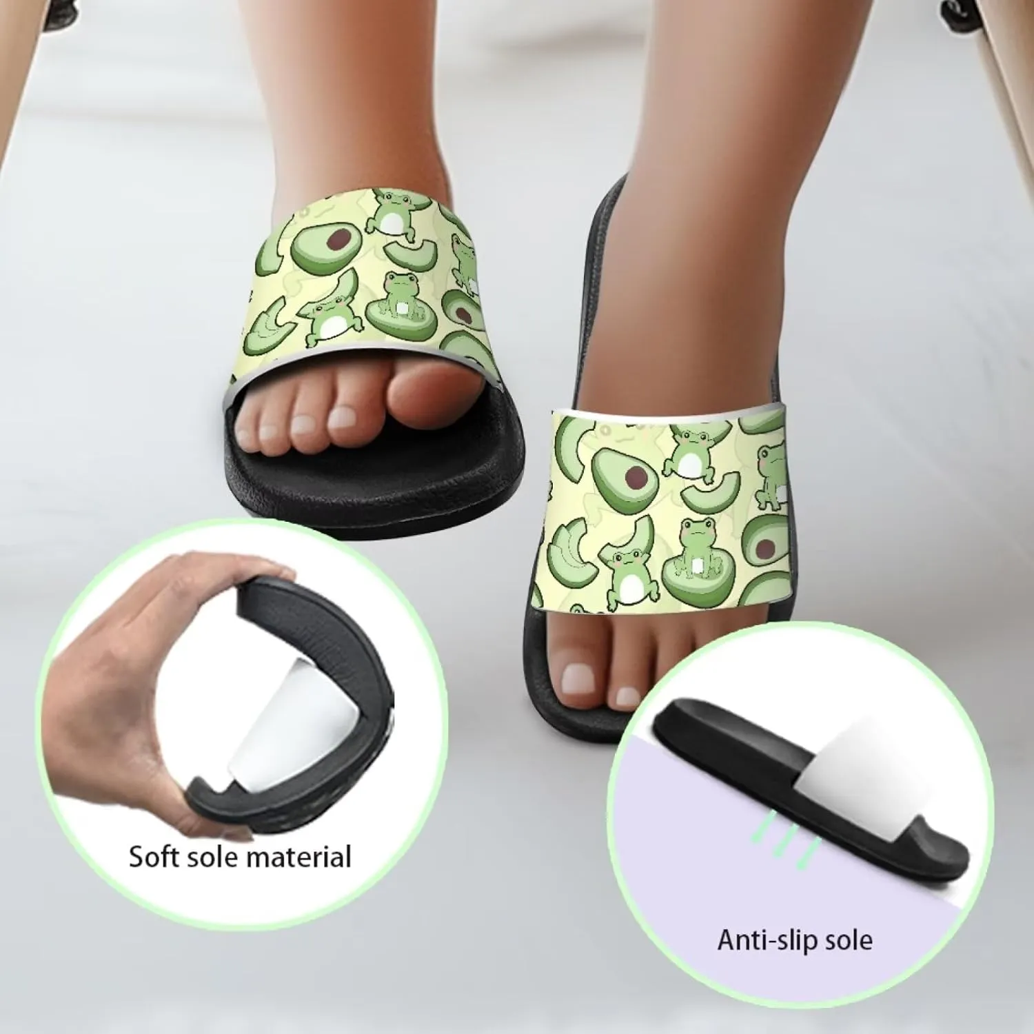 Adorable Slide Sandals for Boys Girls Slide Sandals Cartoon Youth Pool Shower Shoes Suitable for Outdoors