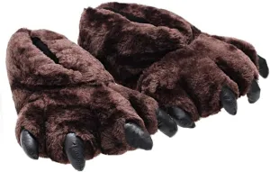 Adult Unisex Leopard Claw Slippers - Comfortable Warm Animal Slippers