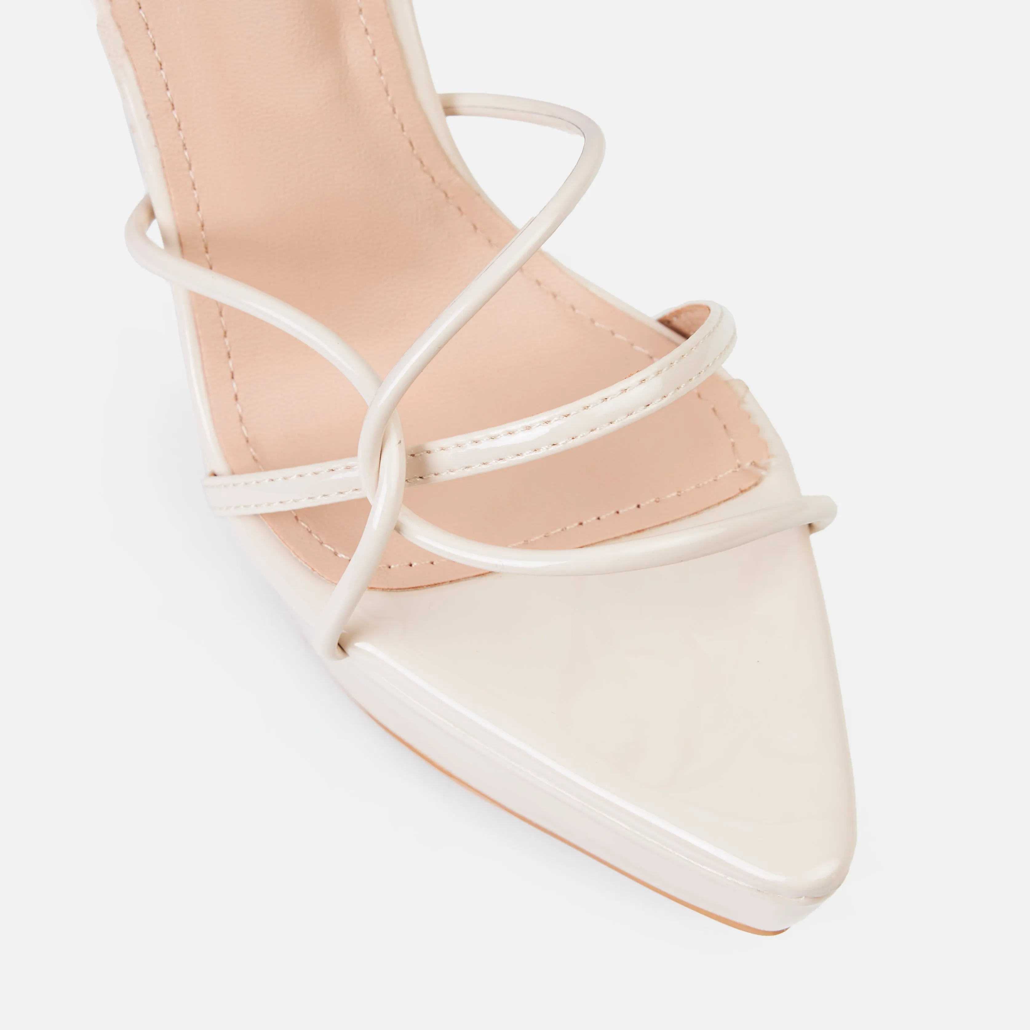Aerin Stone Patent Platform Stiletto Heels