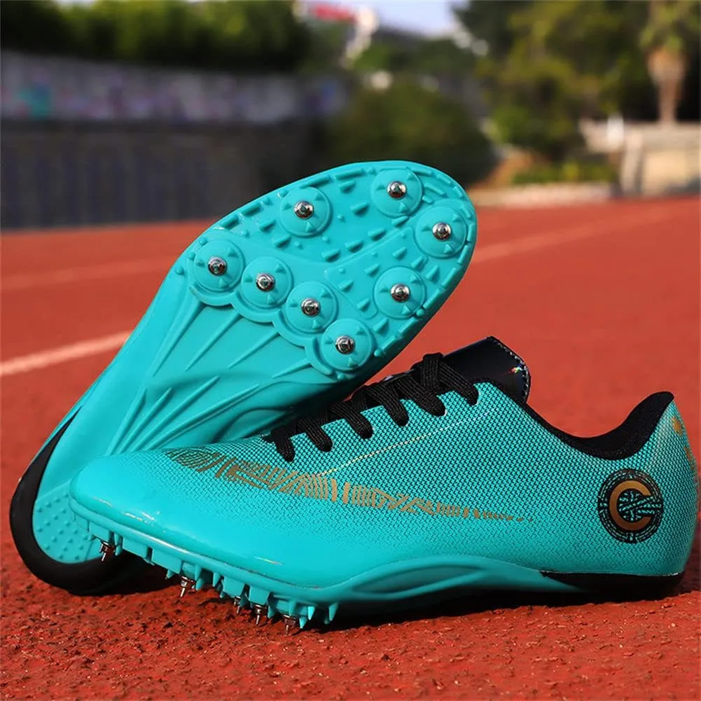 ailishabroy Track and Field Running Spike Shoe Mesh Breathable Lightweight Durable Sneakers Athletics Shoes Unisex Adult and Boy Sport Shoes
