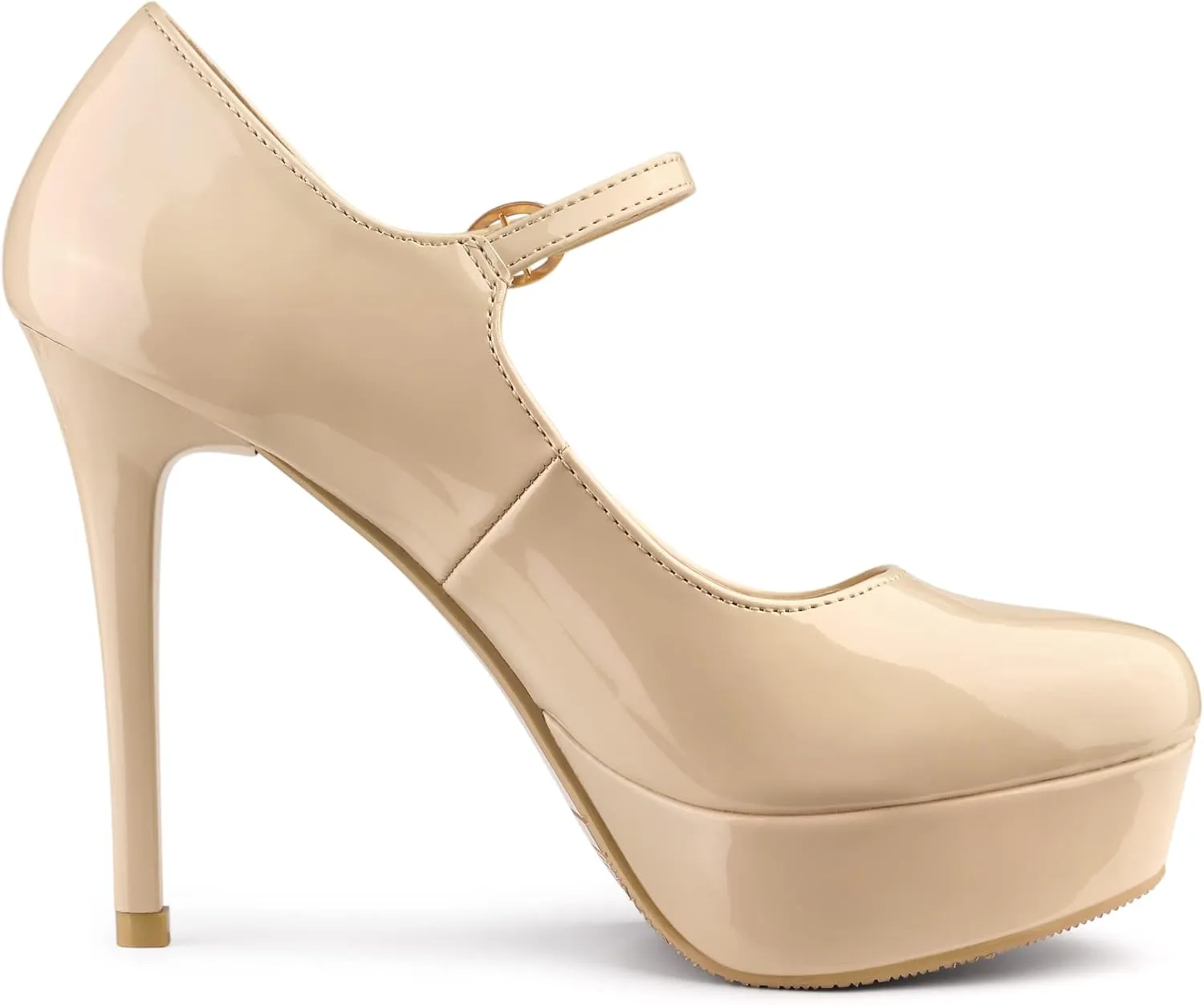 Allegra K Women's Platform Mary Jane Pumps Ankle Strap Stiletto High Heels Dress Shoes