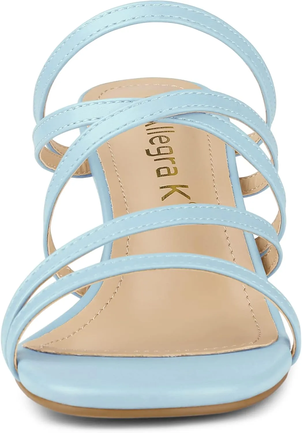 Allegra K Women's Strappy Block Heels Slide Heel Sandals
