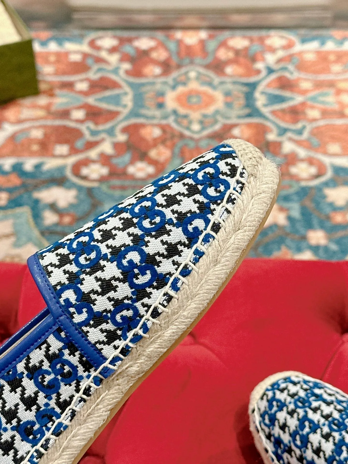 AND ESPADRILLE LOAFER COBALT CANVAS Localized shipping GG BLACK Bundle deal Gucci