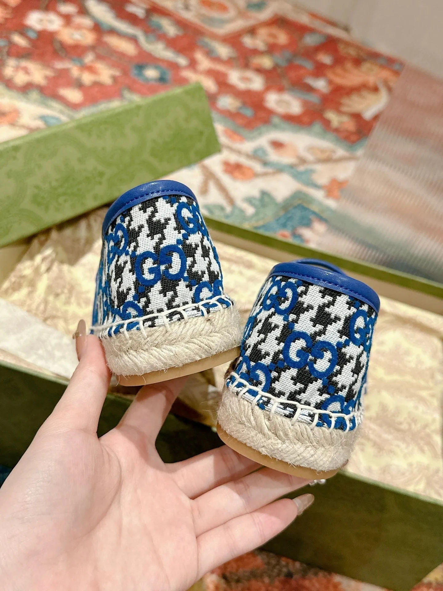 AND ESPADRILLE LOAFER COBALT CANVAS Localized shipping GG BLACK Bundle deal Gucci