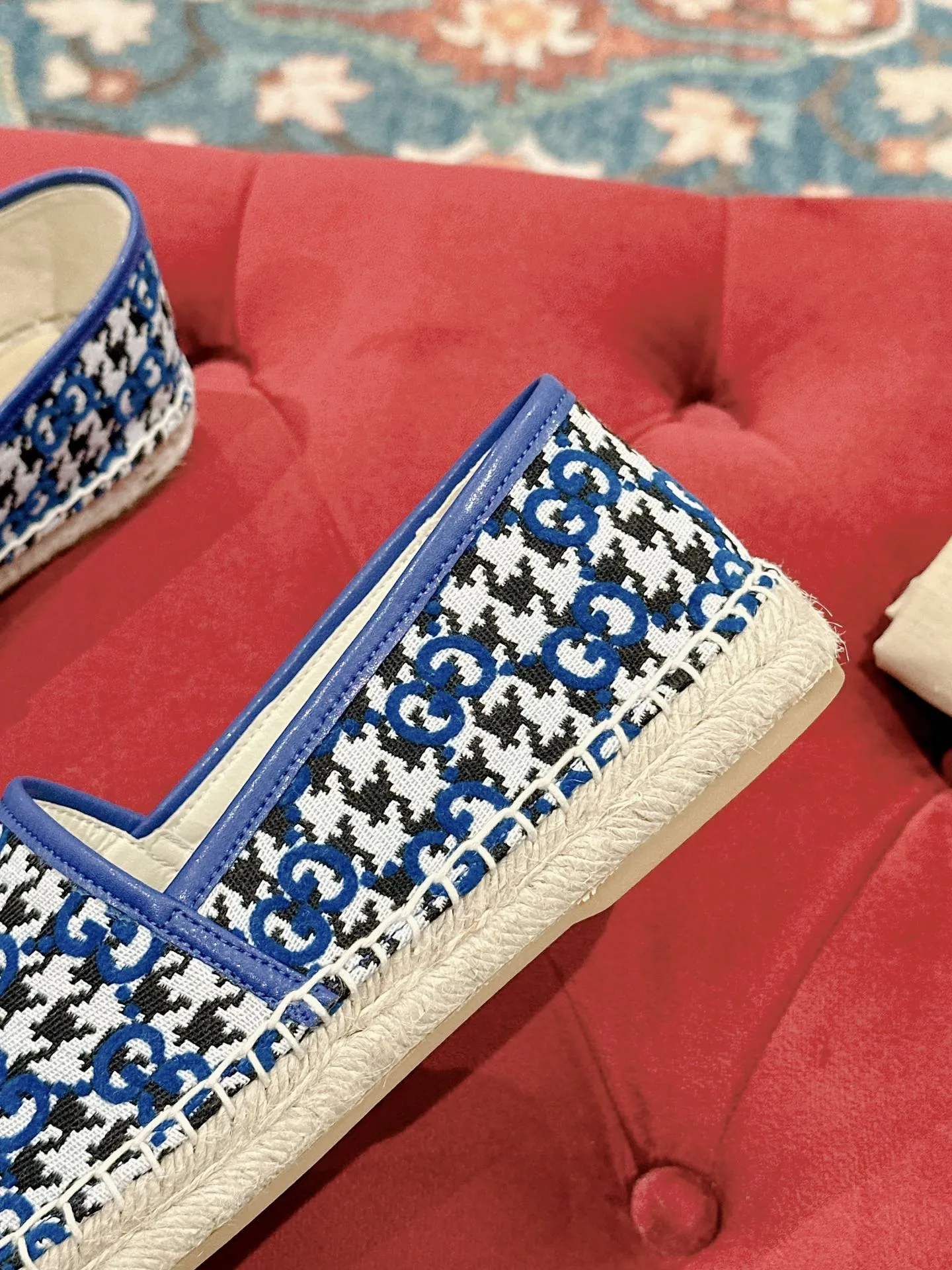 AND ESPADRILLE LOAFER COBALT CANVAS Localized shipping GG BLACK Bundle deal Gucci