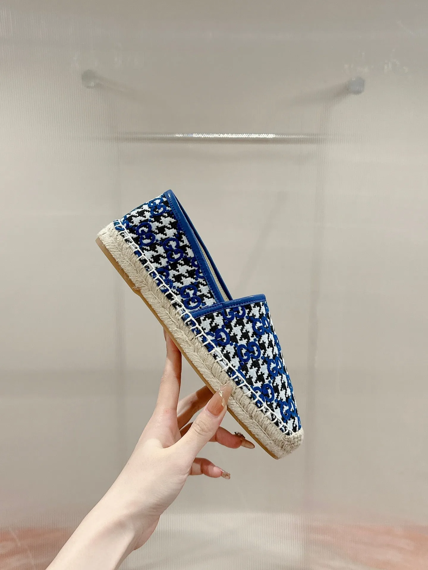 AND ESPADRILLE LOAFER COBALT CANVAS Localized shipping GG BLACK Bundle deal Gucci