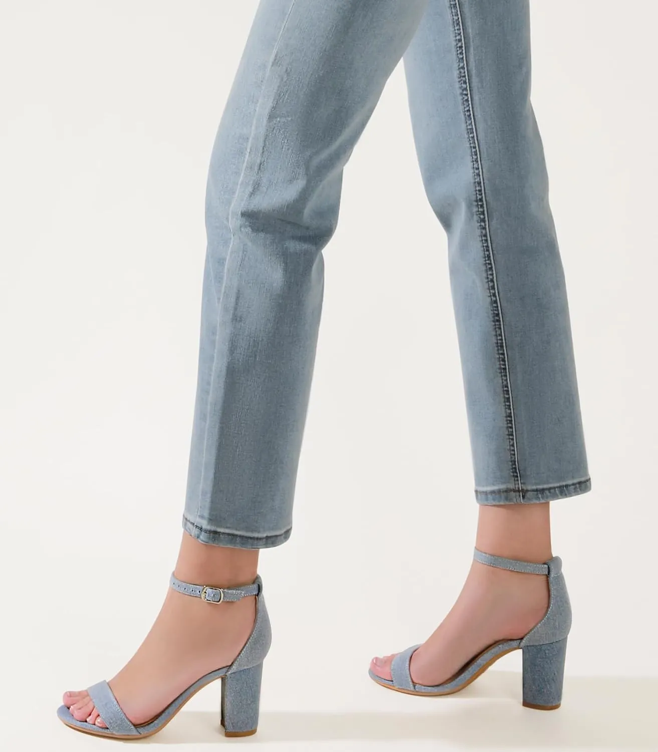 Ankis Heels for Women Open Toe Ankle Strap Chunky Heel Sandals 2.75 Inch