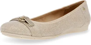 Anne Klein Women’s Able Comfortable Ballet Flat, Platinum, 10 M US