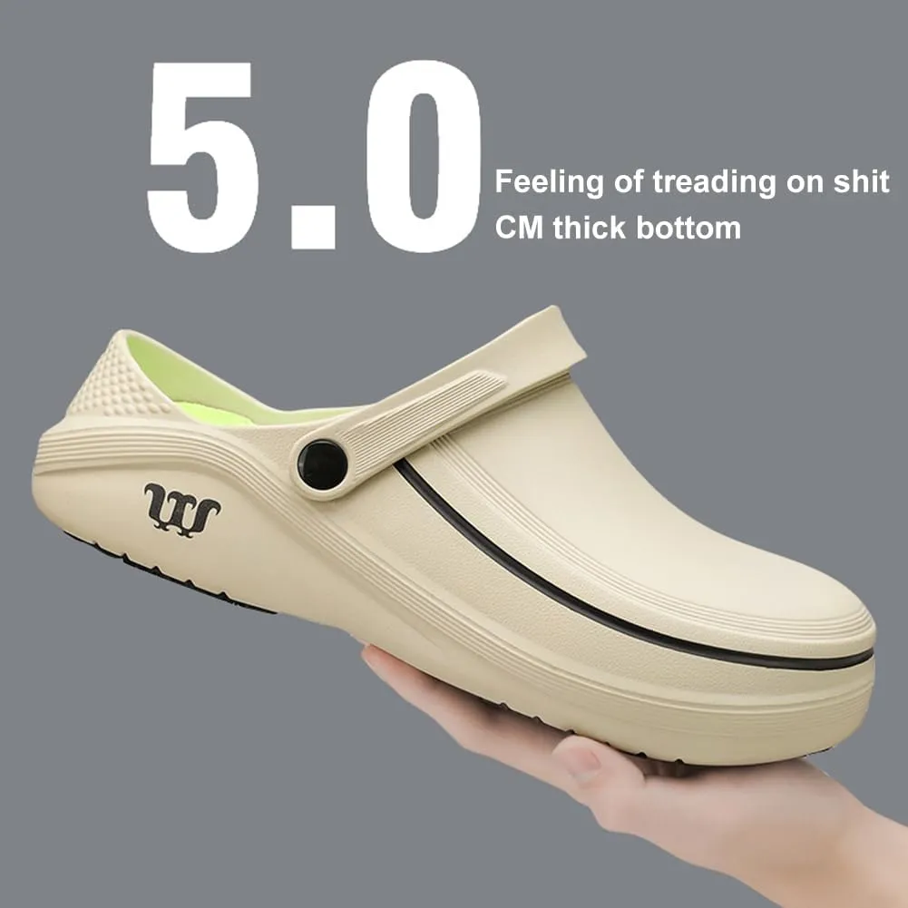 Armadillo Chef Shoes - Women's Kitchen Garden Nurse Shoes, Non-Slip, Comfortable, Waterproof, Oil Resistant, Black, Size 5.5
