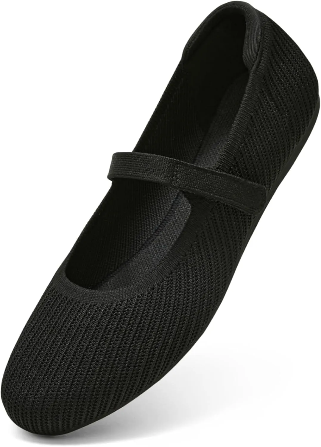 Arromic Ballet Flats for Women Round Toe Mary Jane Shoes Comfortable Dressy Women Flats Adjustable Straps Washable Knit Slip On Shoes