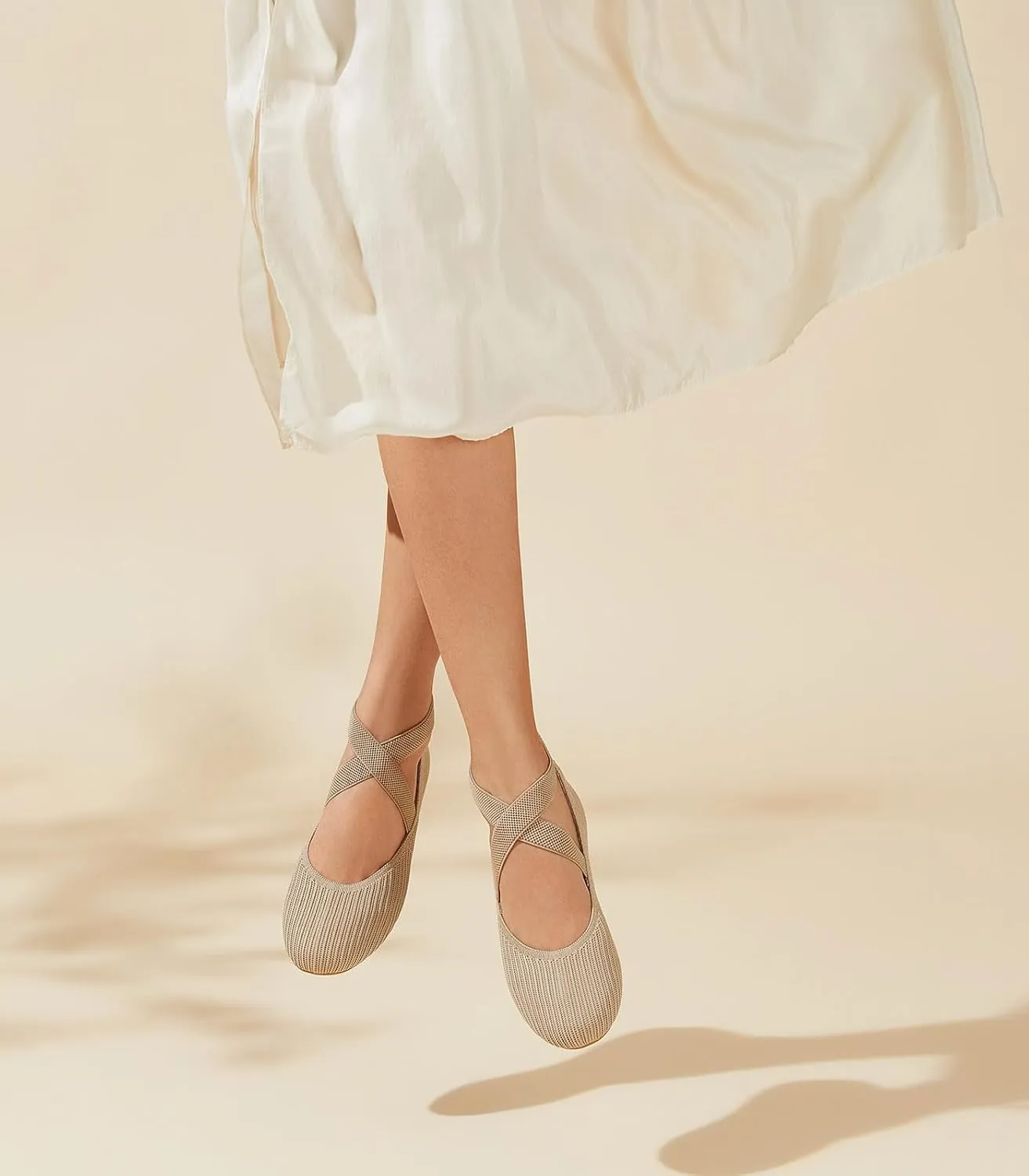 Arromic Flats for Women Round Toe Ballet Flats with Ankle Straps Ballerina Flat Shoes Women Dressy Comfortable for Work Wedding Office Casual