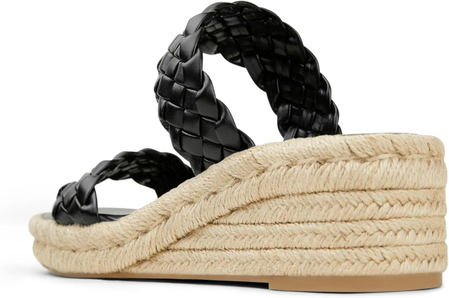 Arromic Women's Platform Wedge Sandals Braided Strap Slide Sandals for Women Casual Slip on Platform Wedges Slides Open Toe Beach Summer Sandals