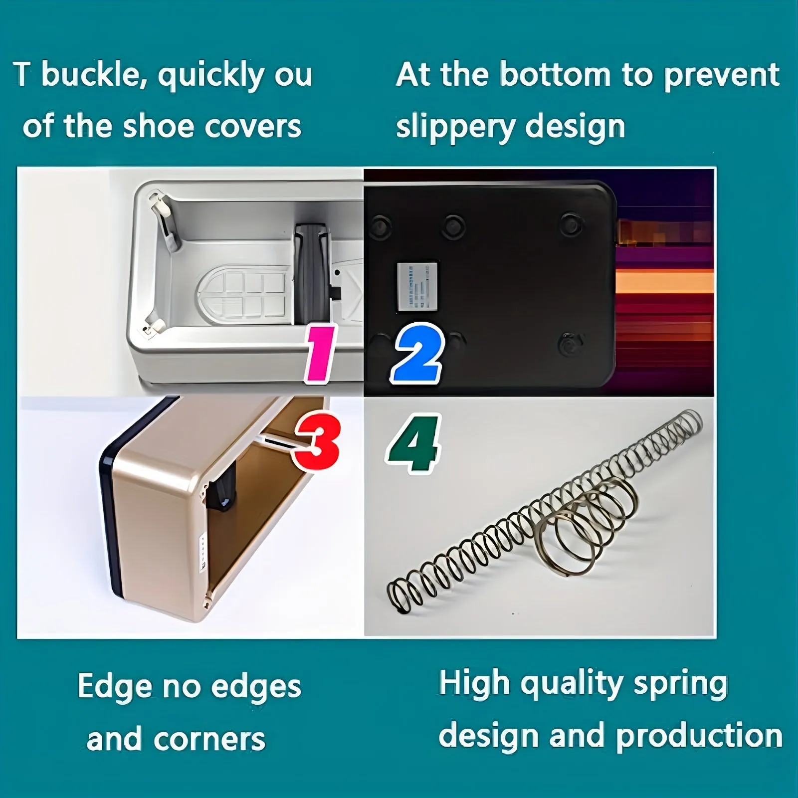 Automatic Shoe Cover Dispenser, Durable Plastic TJR7P4D