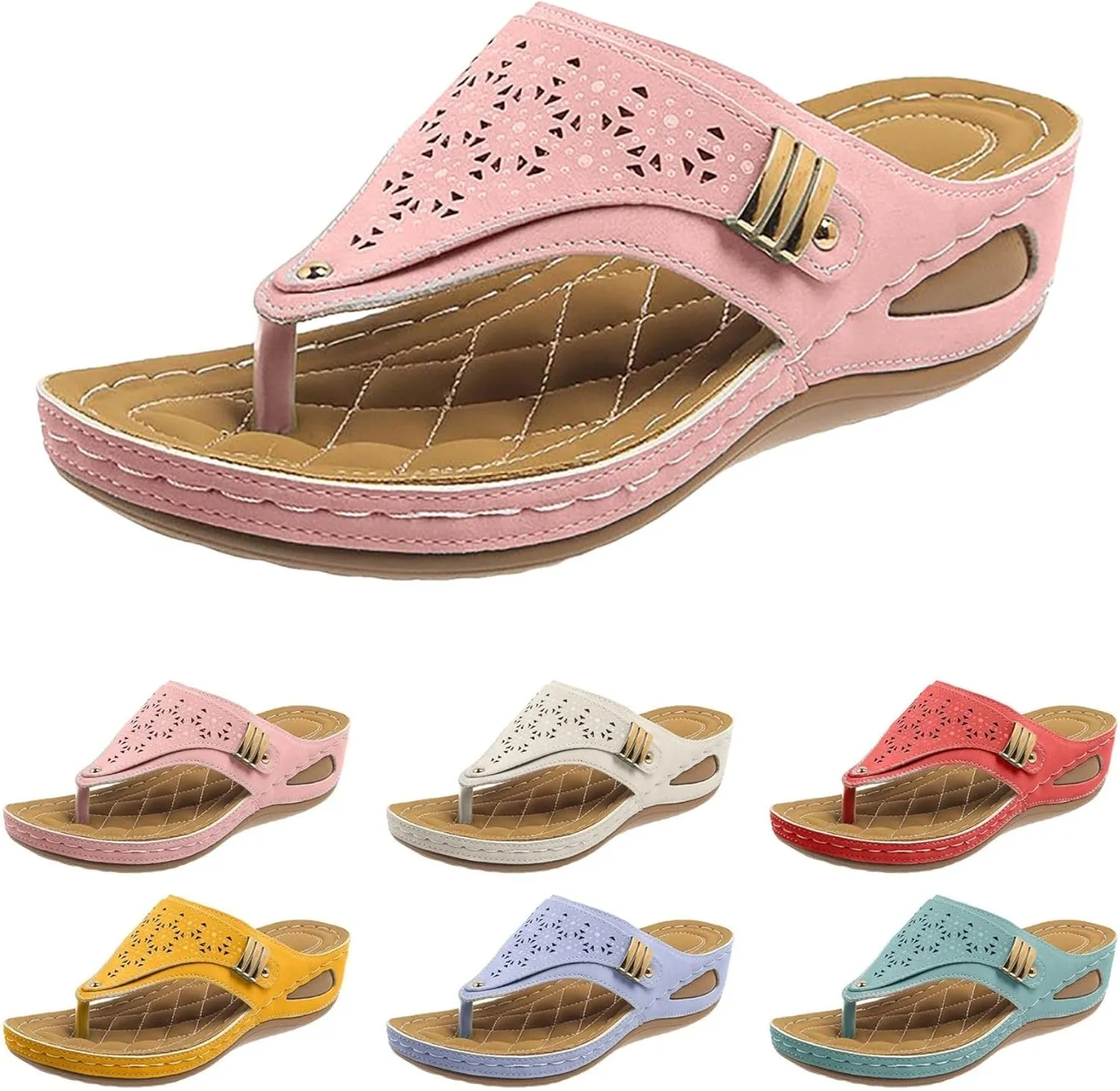 Avylays Women's Breathable Mesh Sports Sandals, 2025, Non-Slip Sole, Orthopedic, Wedge, Blue, Casual, Open Toe; Closed Toe, Thong, Leather, Women