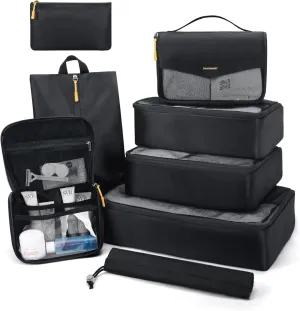 BAGSMART Packing Cubes for Suitcase, 8 Set Travel Organizers, Lightweight Cubes With Laundry Bag, Durable Luggage Organizer Set With Shoe Bag