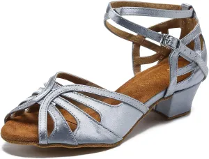 Ballroom Dance Shoes Women Low Heel Latin Salsa Swing Practice Dancing Shoes Comfortable Dance Cuban Heel 1.5inch