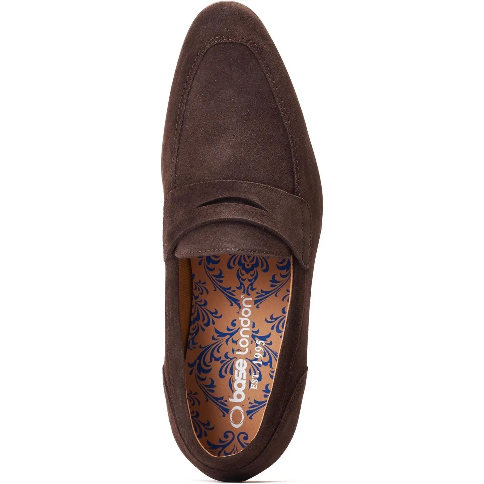 Base London Men's Bruno Penny Loafer in Burnt Brown