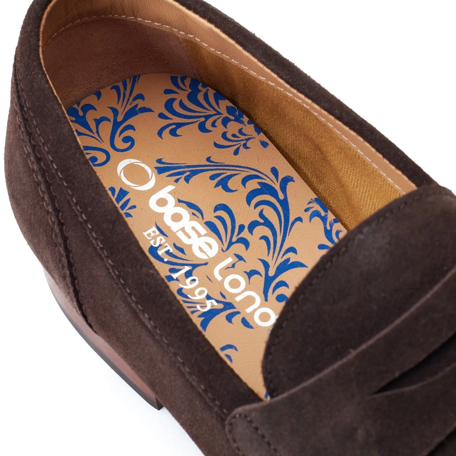 Base London Men's Bruno Penny Loafer in Burnt Brown