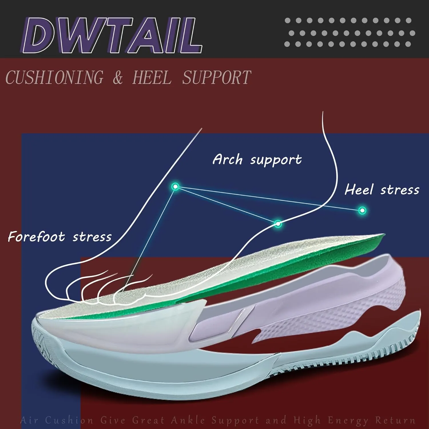 Basketball Shoes for Men Lightweight Durable for Outdoor Sports Training Matches
