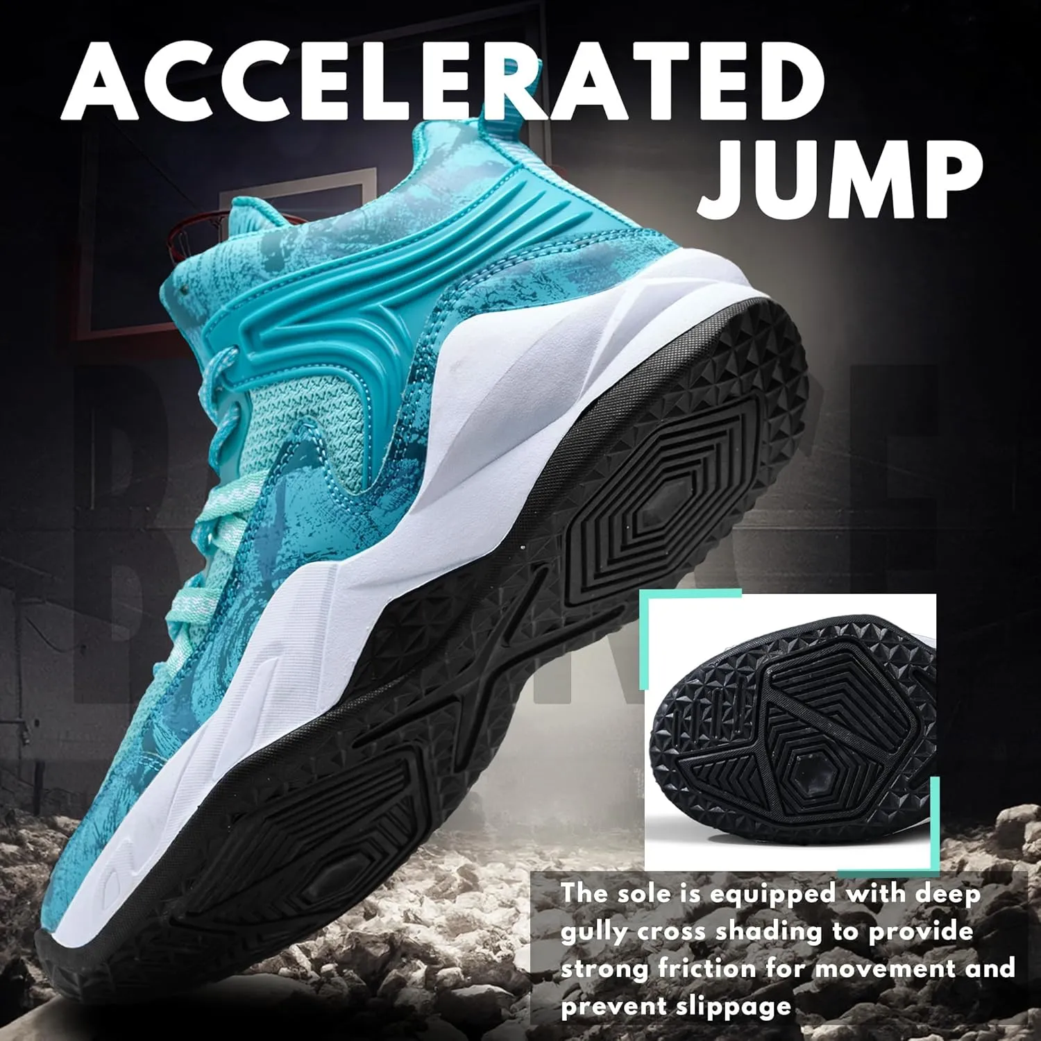 Basketball Shoes for Men Lightweight Durable for Outdoor Sports Training Matches