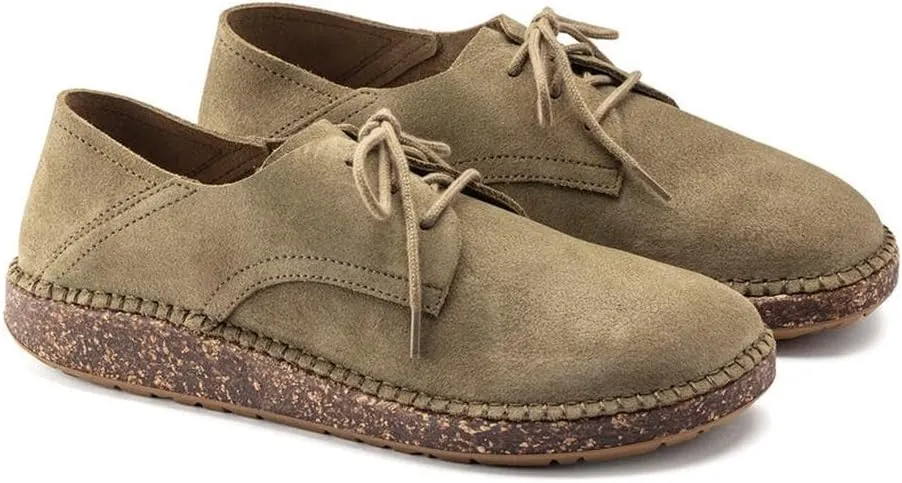 Birkenstock Gary Leather Lace-Up Shoes with Anatomically Shaped Footbed and Durable Thermo Rubber Sole - Multiple Colors & Sizes