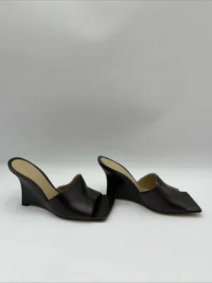 Bottega Veneta Women's Wedge Slide Sandals Brown Size 36 - Very Good