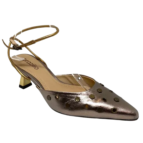 Brazilio Stud Closed Toe  -  Pewter