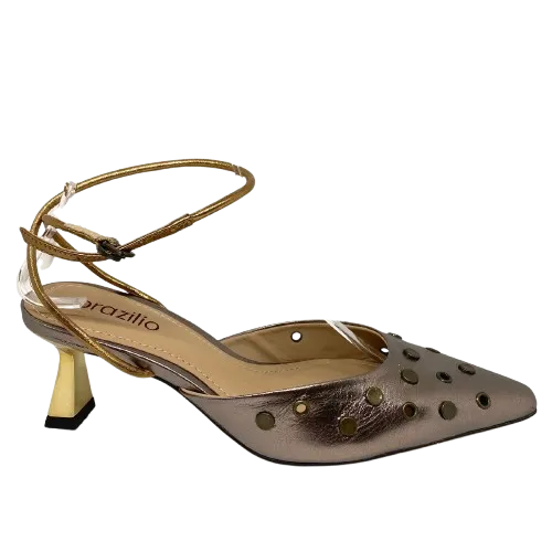 Brazilio Stud Closed Toe  -  Pewter