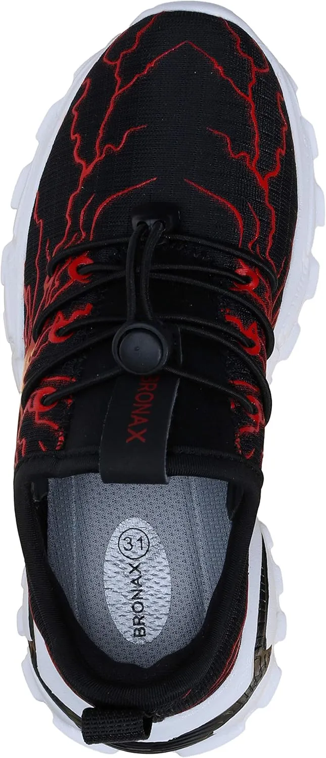 BRONAX Little/Big Boys Comfortable Graffiti Personality Tennis Shoes