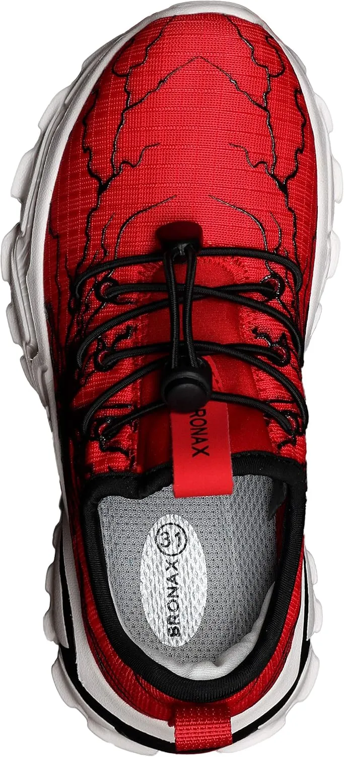 BRONAX Little/Big Boys Comfortable Graffiti Personality Tennis Shoes