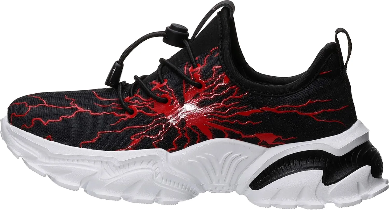 BRONAX Little/Big Boys Comfortable Graffiti Personality Tennis Shoes
