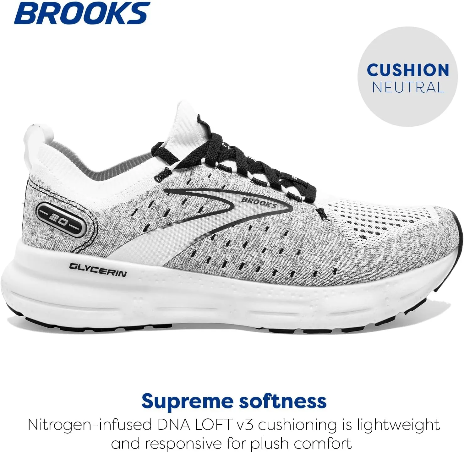Brooks Men’s Glycerin StealthFit 20 Neutral Running Shoe