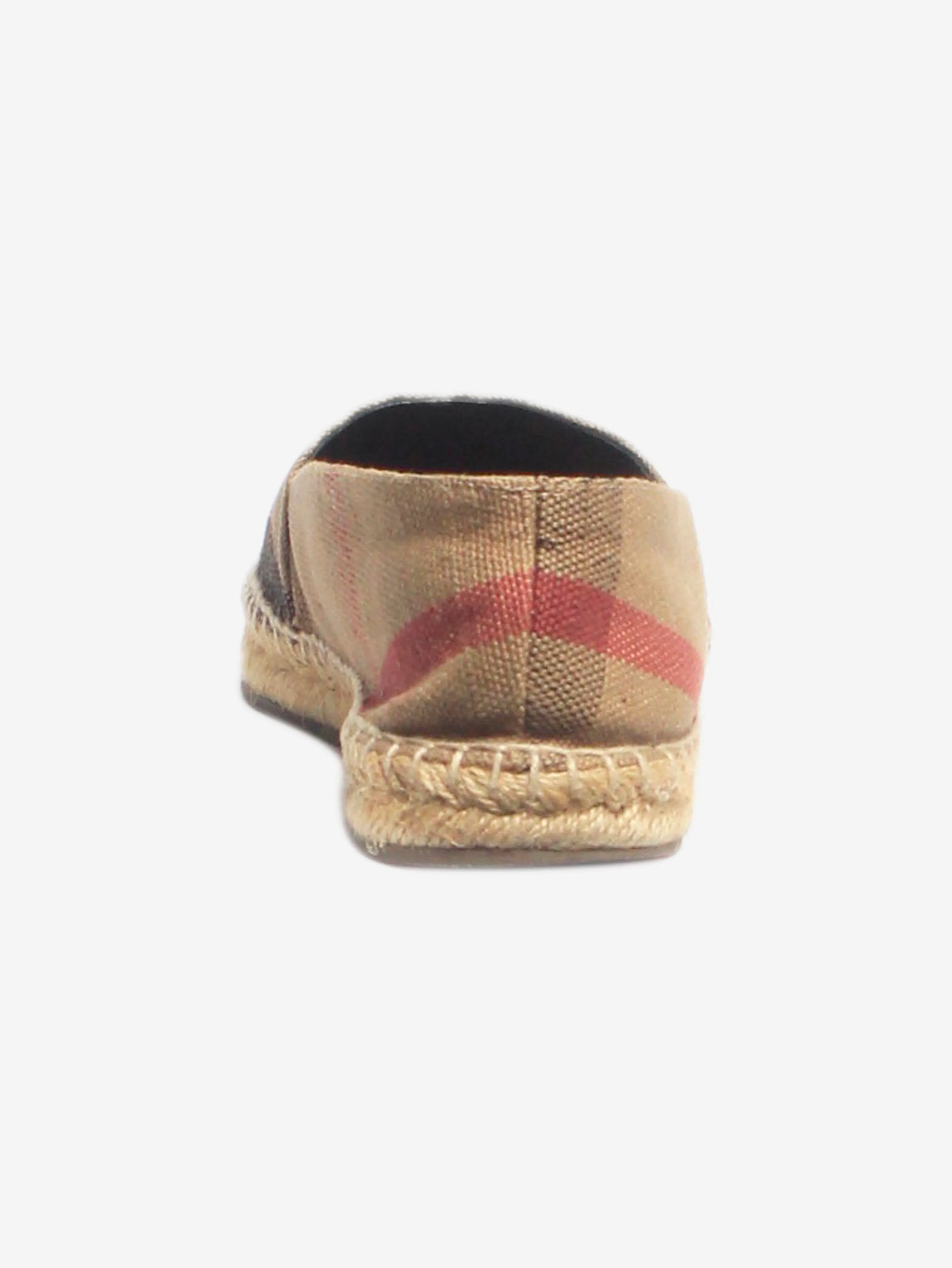 Brown check canvas espadrilles - size EU 37.5