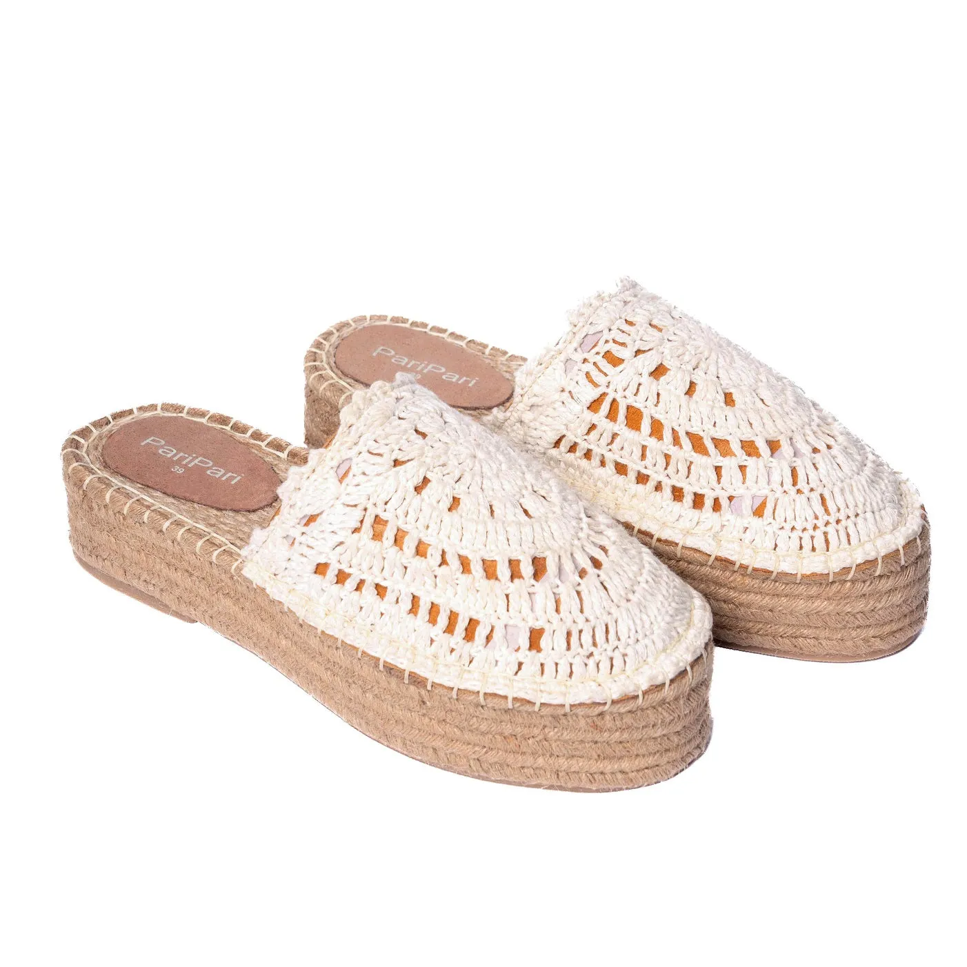 Camellias Crochet Espadrilles Platforms