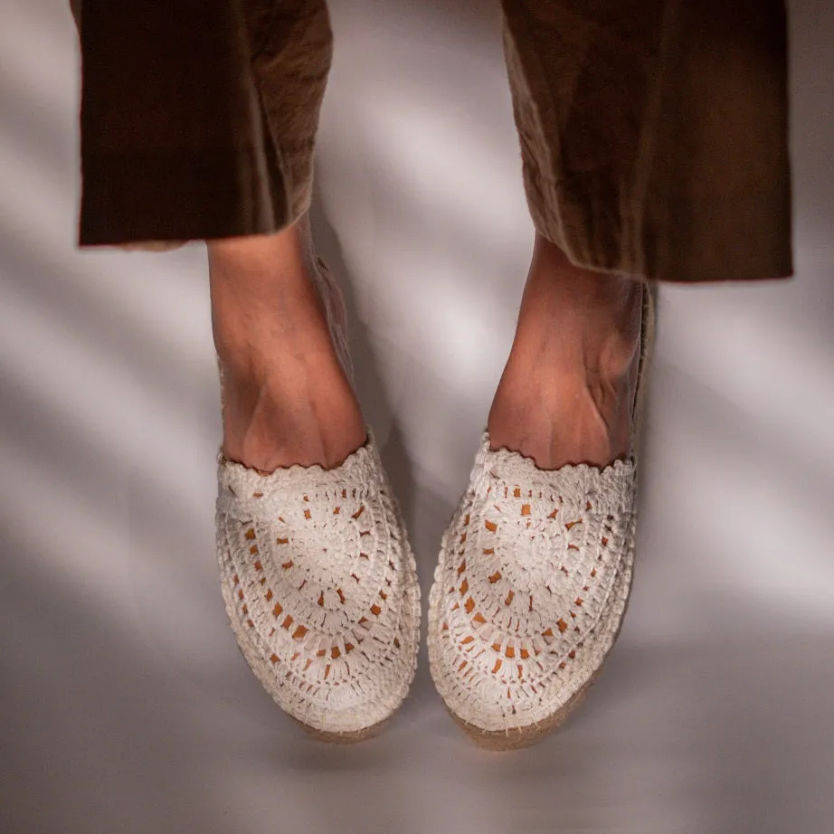 Camellias Crochet Espadrilles Platforms